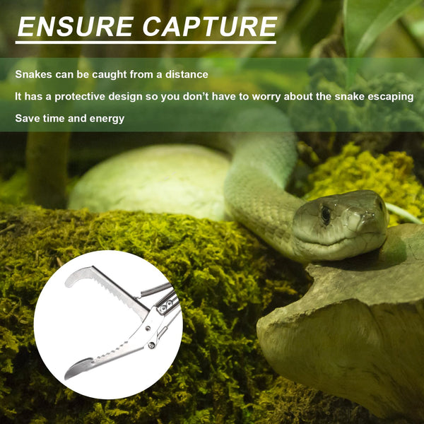 PEUTIER Snake Grabber Tool, Wide Tongs Grabber with Snake Bag