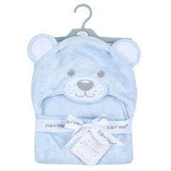 Lora Dora Baby Boys Girls Hooded Fleece Blanket Newborns Bear Rabbit Cuddle Wrap Baby Robe Blue