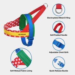 VETRESKA Dog Harness and Leash Set, Easy Walk Dog Harness for Small Medium Dogs, No Pull Puppy Harness for Walking and Training, Adjustable, Take Control & Anti-Twist Pet Lead Combo (Red, XS)