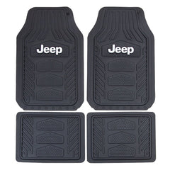 Plasticolor 001668R01 4pc JEEP Weather Pro Heavy Duty Rubber Floor Mats Set , Black