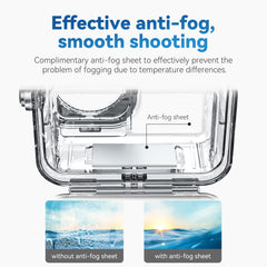 TELESIN Waterproof Case for DJI Osmo Action 5 Pro Action 4/3 Camera Underwater Housing Housing Cage Support 45M Deep Diving Snorkeling with Quick Release Mount Screw Accessories