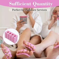 YBEATY 100 Pcs Sponge Toe Separators Premium Pedicure Tool Kit Soft Finger Separators Flexible Toe Divider Spacer for Polishing Pedicure Manicure Coating Gel Painting Nail Art Beauty Accessories
