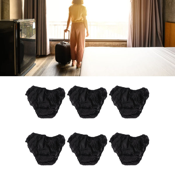 FILFEEL 50pcs Disposable Underwear, Portable Travel Underwear Disposable Panties for Outdoor Tourism Hotel Travel SPA Salon (Black) Free Size