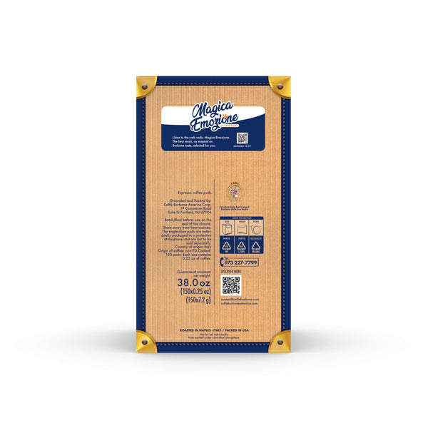Caffè Borbone Coffee Compostable Pods, Recyclable Wrapping, Blue Blend - 150 Pods - ESE System