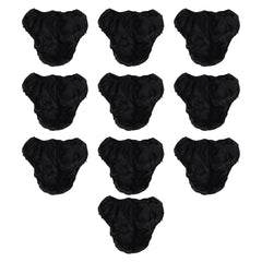 Jonlaki Men's Disposable Underwear - 10pcs Incontinence Briefs for Travel, Spa, Sauna & Salon - Soft, Breathable Black