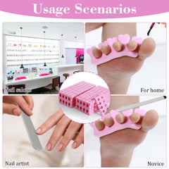 YBEATY 100 Pcs Sponge Toe Separators Premium Pedicure Tool Kit Soft Finger Separators Flexible Toe Divider Spacer for Polishing Pedicure Manicure Coating Gel Painting Nail Art Beauty Accessories
