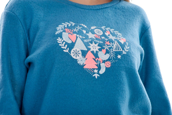 ChicWhisper Ladies Fleece Pyjamas Printed Winter Warm PJ'S Nightwear