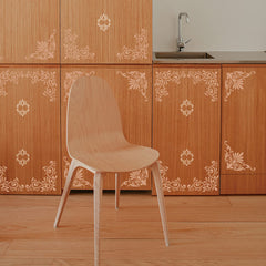 INFUNLY 4PCS Corner Stencils for Painting Flower Border Wall Stencil Large Square Lace Tile Stencil Corner Furniture Stencils Reusable DIY Art Craft Template for Wood Walls Canvas Paper Fabric Floor