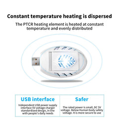 USB Mosquito Killer Electric Plug In, Bug Zapper & Insect Repellent Plug In Device with 30 Repellent Tab/lets, Portable Safety Summer Sleep Insect repellent,Mosquito Repeller for Indoor Outdoor (2PCS)