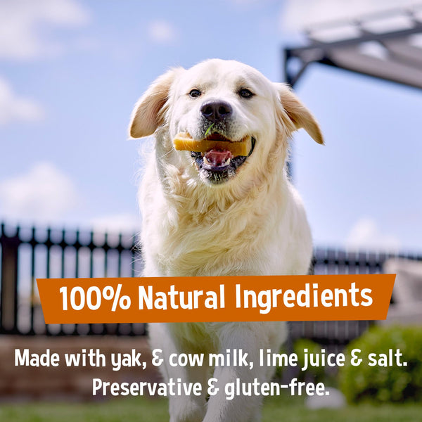 YAKERS Natural Chews for Dogs, Original, Small (Pack of 1) - Natural Dog Treats & Occupier Chews - Dry Himalayan Dog Chew Bar, Durable and Healthy Dog Chew, Natural Dog Chews & Dog Treats