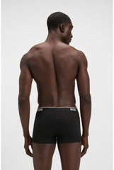 BOSS Hugo Herren Trunk 3p Co/EL Boxershorts, New - Black1, S