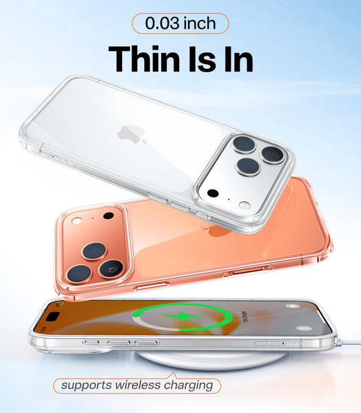 TORRAS for iPhone 17 Pro Max Case Crystal Clear, [Anti-Yellowing][Military-Grade Protection], Ultra Slim Transparent Anti-Scratch Back, Soft Bumper, Non-Slip 17 Pro Max Phone Case, Clear 6.9"