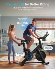 MERACH Magnetic Exercise Bike, Smart Training System, Quiet Comfort Ride