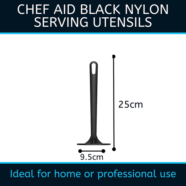 Chef Aid Nylon Masher, BPA Free Kitchen Utensil and Ideal for use with Non-Stick Cookware, Comes in Black Colour and Part of a Full selections of Kitchen Utensils