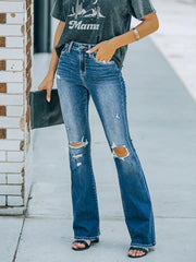 KUNMI Women's High Waisted Bell Bottom Bootcut Jeans Flare Wide Leg Stretch Trendy Jeans