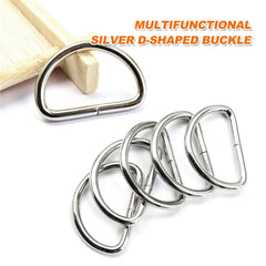 ReaJoys D Rings, 60Pcs Metal D-Rings Buckles for Bags 25mm Multi-Purpose D Shape Ring for Handbag Backpack Strap Belt DIY Accessories