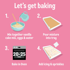 Dr. Oetker Vanilla Old School Traybake Cake Mix, 436g - Includes Baking Tray