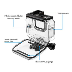 SOONSUN Waterproof Case for GoPro Hero 13/12/11/10/9 Black, 196FT/60M Underwater Protective Diving Housing With Bracket Screw Accessories