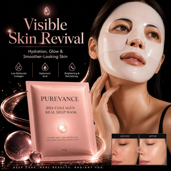 10pc Glass Skin Bio-Collagen + Hyaluronic Acid Hydrogel Face Mask