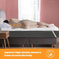 Silentnight Impress Memory Foam Mattress Topper - 5cm Thick Luxury Orthopedic King Size Mattress Topper for Back and Neck Pain - Removable Washable Cover