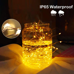 Lezonic [2 Pack] Fairy Lights, 120LEDs 13M 8 Modes String Lights Battery Operated, Indoor/Outdoor with Remote Timer for Bedroom, Party, Wedding, Christmas Decorations(Warm White)