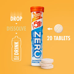 HIGH5 ZERO Electrolyte Tablets - Hydration Tablets Enhanced with Vitamin C - 0 Calories & Sugar Free - Boost Hydration, Performance & Wellness - Orange & Cherry (20x, Pack of 1)