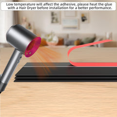 ESUFEIR 39"/1M Draft Excluder for Doors,Self Adhesive Draught Excluder for Bottom of Door,Silicone Draft Stopper Seal Strip for Soundproofing and Insulatuion,Black 39" L x2" W