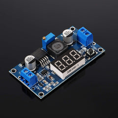 Weewooday 2 Pieces Adjustable LM2596S DC-DC Buck Converter Reduced Voltage Regulator Power Supply Module 36V 24V 12V to 5V 2A Voltage Stabilizer with Digital Voltmeter Display