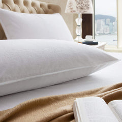 Luxury Terry Towelling Waterproof Zipped pillow protectors, Pair