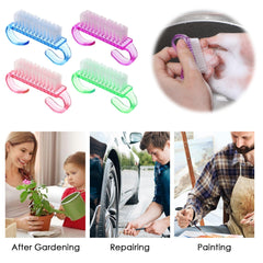 20 Pieces Nail Brushes Handle Nail Cleaning Brush Plastic Scrubbing Brushes, Fingernail Cleaning Brushes Scrub Cleaner for Toes and Nails