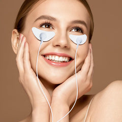 Face Massager Tool, Face Muscle Stimulator with Patch Pads 8 Modes, 19-Speed Microcurrent Lifting Device for Slimming and Lifting