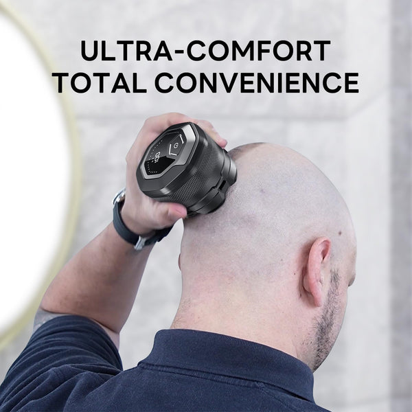 Head Shavers for Men, IPX7 Waterproof, 6D Magnetic Self-Sharpening Steel Blades, Smooth Shave in 3 Minutes, Wet & Dry, 180-Min Usage, Type-C Fast Charge, Easy Clean, LED Display, Gifts for Men