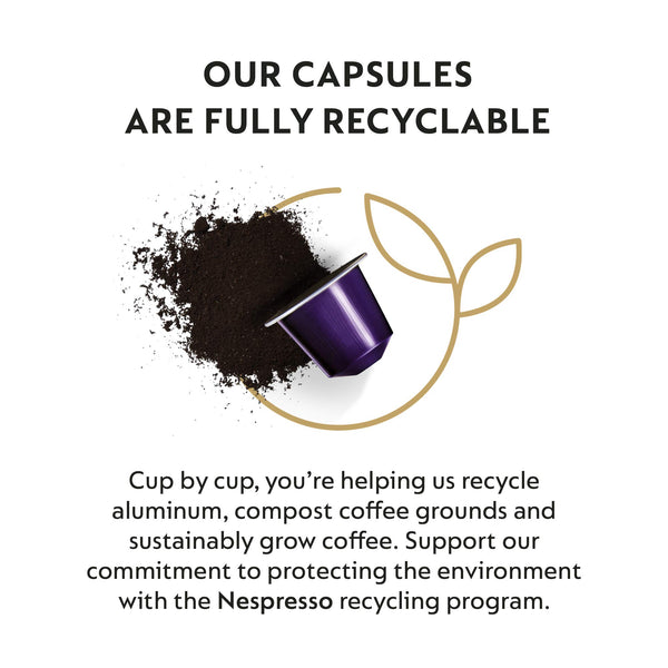 Nespresso Original Coffee Pods, 50 Mixed Pack - 10 Arpeggio, 10 Ristretto, 10 Capriccio, 10 Roma, 10 Livanto Capsules for Nespresso Machines. Make Espressos, Cappuccino and Macchiato. Recyclable Pods