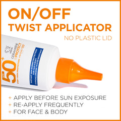Garnier Ambre Solaire Sun Cream SPF 50+ Sensitive Advanced Serum for Face and Body, Suncreen Factor 50+, UVA & UVB Protect, Suitable for Sensitive Skin, with Ceramide, Water Resistant, 125ml