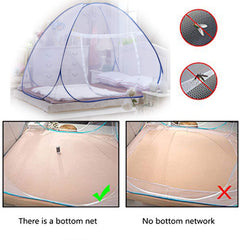 Mosquito Net Bed Canopy Camping Double Portable Travel Home Anti Mosquito Tent Foldable Pop Up Mosquito Net for King Bed Netting Free Standing Kids Adult Bottomed Sleep Bug Nets Outdoor(180*200*150cm)