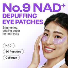 numbuzin No.9 Under Eye Patches with NAD+ & Collagen | Cooling Eye Patches for Dark Circles & Puffiness | Firming Hydrogel Eye Masks with Caffeine & Niacinamide | 5 Pairs (10 Patches)