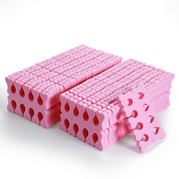 YBEATY 100 Pcs Sponge Toe Separators Premium Pedicure Tool Kit Soft Finger Separators Flexible Toe Divider Spacer for Polishing Pedicure Manicure Coating Gel Painting Nail Art Beauty Accessories