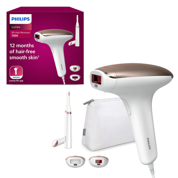 Philips Lumea IPL Hair Removal Advance - Hair Removal Device with Satin Compact Pen Trimmer, 2 Attachments for Body and Face, Corded Use (Model BRI921/00)