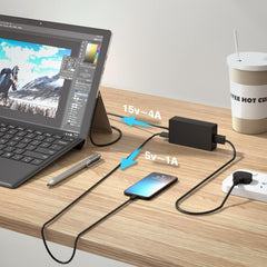 SKOTSLYE 65W Laptop Charger Compatible with Surface Pro/Laptop/Book/Go