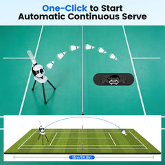 Makdly Badminton Serving Machine,Badminton Training Machine with 12 Shuttlecocks,Portable Automatic Shuttlecock Launcher for All Ages Indoor Outdoor Training