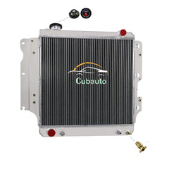 Cubauto 3 Row Aluminum Radiator Compatible For 87-06 Jeep Wrangler YJ/TJ 2.4L 2.5L 4.2L 4.0L 3 Core Radiators