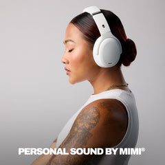 Skullcandy Crusher ANC 2 Wireless Over-Ear Bluetooth Headphones with Extra USB-C Charging Cable, Multi-Sensory Bass, Active Noise Cancelling, 60 Hours Battery, Microphone iPhone Android - Bone