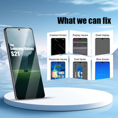 DTD Display for Samsung Galaxy S21 5G SM-G991B, SM-G991B/DS LCD Screen Replacement Touch Screen Assembly with Tools (Black with Frame, No Fingerprint Recognition)
