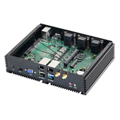 HUNSN Industrial Computer, Fanless Mini PC, Windows 11 / Linux Ubuntu, I5 8250U 8259U 8260U 8350U 8265U, IM07, GPIO, Watchdog, WOL, SIM Slot, 2 x LAN, 6 x COM, 32G DDR4 RAM, 128G SSD