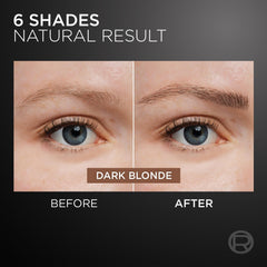 L'Oréal Paris Infallible Faux Brow, Double Brush Tip Brow Tint Pen, Natural Finish, Waterproof, Transfer and Smudge-Resistant, Shaping Brows for up to 48 hours, Shade: Dark Blonde