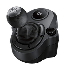 Logitech G Driving Force Racing Wheels Shifter for G29, G920 & G923, 6 Speed, Push Down Reverse Gear, Steel and Leather Construction - Black
