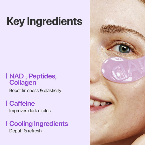 numbuzin No.9 Under Eye Patches with NAD+ & Collagen | Cooling Eye Patches for Dark Circles & Puffiness | Firming Hydrogel Eye Masks with Caffeine & Niacinamide | 5 Pairs (10 Patches)