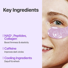 numbuzin No.9 Under Eye Patches with NAD+ & Collagen | Cooling Eye Patches for Dark Circles & Puffiness | Firming Hydrogel Eye Masks with Caffeine & Niacinamide | 5 Pairs (10 Patches)
