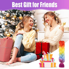 Aomig Braiding Hair Extensions, 1PC Ombre Braiding Hair, Jumbo Braids Hair Extension Synthetic Wig, Fashion Synthetic Braid Hair Extensions for Braiding Twist Braids Hair for Women