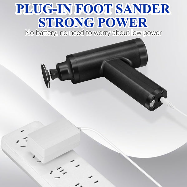 Electric Foot File Feet Hard Skin Remover 4500rpm, Adjustable Speed Foot Sander Professional Electric Callus Remover for Women Men Dry Dead Skin Remover, Black